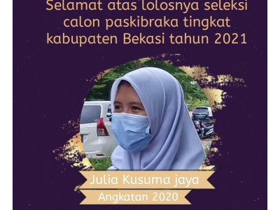 Selamat Atas Terpilihnya Eskul Paskibra di Tingkat Kab. Bekasi